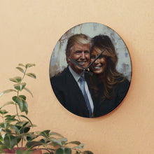 Load image into Gallery viewer, Donald and Melania Trump Acrylic Wall Clock
