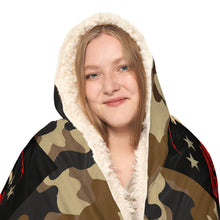 Load image into Gallery viewer, This Girl Is Protected by a Marine Hooded Snuggle Blanket – Cozy Blanket for Proud Marine Families
