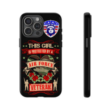 Load image into Gallery viewer, This Girl is Protected by an Air Force Veteran Tough Phone Cases for iPhone and Samsung
