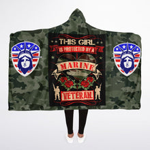 Load image into Gallery viewer, This Girl is Protected By A Marine Veteran Woven Blanket
