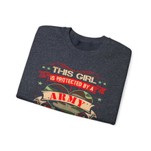 Load image into Gallery viewer, This Girl is Proteced by a Army Veteran Longsleeve Sweatshirt
