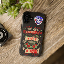 Load image into Gallery viewer, This Girl is Protected by a Navy Veteran Cell Phone Covers for iPhone and Samsung
