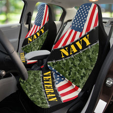 Load image into Gallery viewer, Navy Veteran Car Seat Covers Free Shipping in the USA
