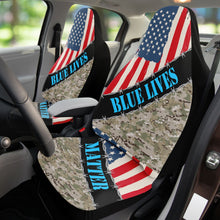 Load image into Gallery viewer, Blue Lives Matter Car Seat Covers Free Shipping in the USA
