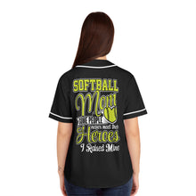 Load image into Gallery viewer, This Softball Mom Raised Her Hero&quot; Baseball Jersey – Proud Parent Sportswear
