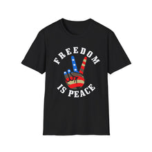 Load image into Gallery viewer, Freedom is Peace Unisex Softstyle T-Shirt
