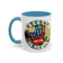 Load image into Gallery viewer, Freedom is Peace Accent Coffee Mug, 11oz
