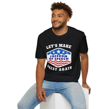 Load image into Gallery viewer, Let&#39;s Make Freedom of Speech Great Again Unisex Softstyle T-Shirt
