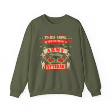 Load image into Gallery viewer, This Girl is Proteced by a Army Veteran Longsleeve Sweatshirt
