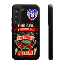 Load image into Gallery viewer, This Girl is Protected by an Air Force Veteran Tough Phone Cases for iPhone and Samsung
