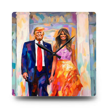 Load image into Gallery viewer, Donald and Melania Acrylic Wall Clock
