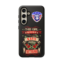 Load image into Gallery viewer, This Girl is Protected by a Navy Veteran Cell Phone Covers for iPhone and Samsung
