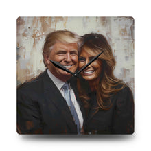 Load image into Gallery viewer, Donald and Melania Trump Acrylic Wall Clock
