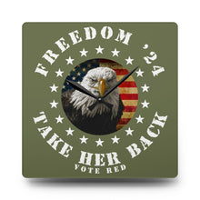 Load image into Gallery viewer, Freedom 24 Take Her Back Acrylic Wall Clock
