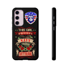 Load image into Gallery viewer, This Girl is Protected by a Navy Veteran Cell Phone Covers for iPhone and Samsung
