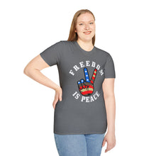 Load image into Gallery viewer, Freedom is Peace Unisex Softstyle T-Shirt
