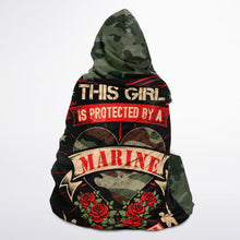 Load image into Gallery viewer, This Girl is Protected By A Marine Veteran Woven Blanket
