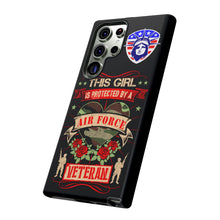 Load image into Gallery viewer, This Girl is Protected by an Air Force Veteran Tough Phone Cases for iPhone and Samsung
