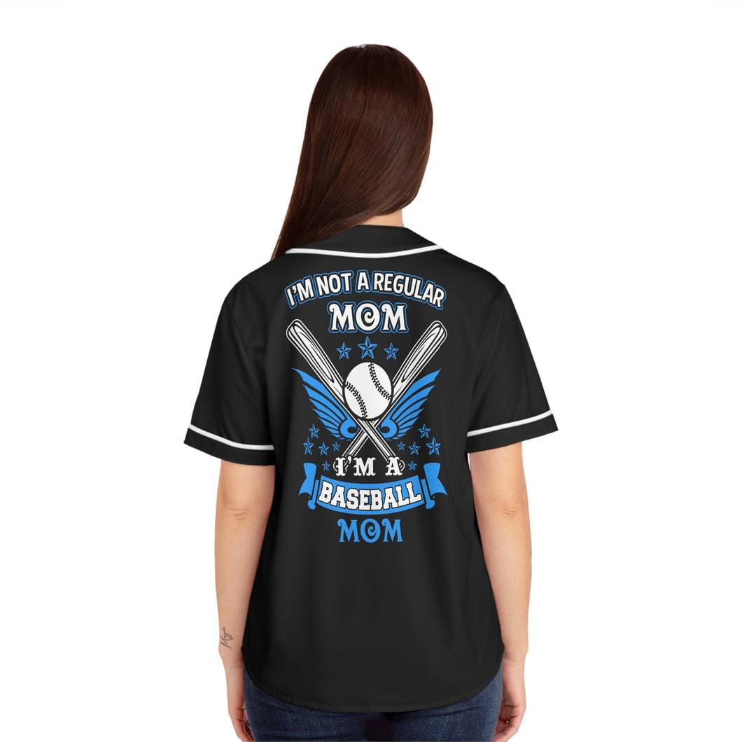 I’m Not a Regular Mom, I’m a Baseball Mom Short Sleeve Baseball Jersey