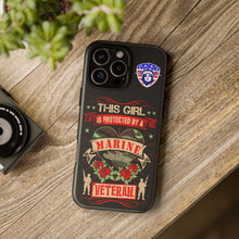 Load image into Gallery viewer, This Girl is Protected by a U.S. Marine Veteran Tough Phone Cases for iPhone and Samsung
