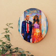 Load image into Gallery viewer, Donald and Melania Acrylic Wall Clock
