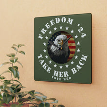 Load image into Gallery viewer, Freedom 24 Take Her Back Acrylic Wall Clock
