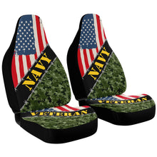 Load image into Gallery viewer, Navy Veteran Car Seat Covers Free Shipping in the USA
