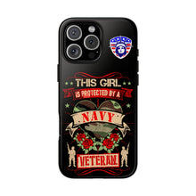 Load image into Gallery viewer, This Girl is Protected by a Navy Veteran Cell Phone Covers for iPhone and Samsung
