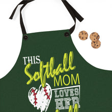 Load image into Gallery viewer, This Softball Mom Loves Her Softball Girl Kitchen Apron – Cute Cooking Apron for Proud Softball Moms
