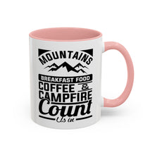 Load image into Gallery viewer, Coffee Mug - Camping Mountains Friends Fireside Coffee Design
