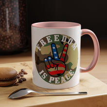 Load image into Gallery viewer, Freedom is Peace Accent Coffee Mug, 11oz
