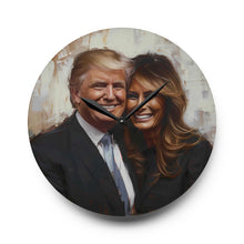 Load image into Gallery viewer, Donald and Melania Trump Acrylic Wall Clock
