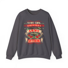 Load image into Gallery viewer, This Girl is Proteced by a Army Veteran Longsleeve Sweatshirt
