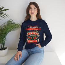 Load image into Gallery viewer, This Girl is Proteced by a Marine Veteran Longsleeve Sweatshirt
