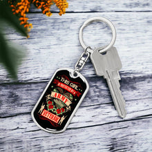 Load image into Gallery viewer, This Girl Is Protected By an Army Veteran Dog Tag Keychain
