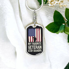 Load image into Gallery viewer, My Favorite Veteran is My Grandpa Dog Tag
