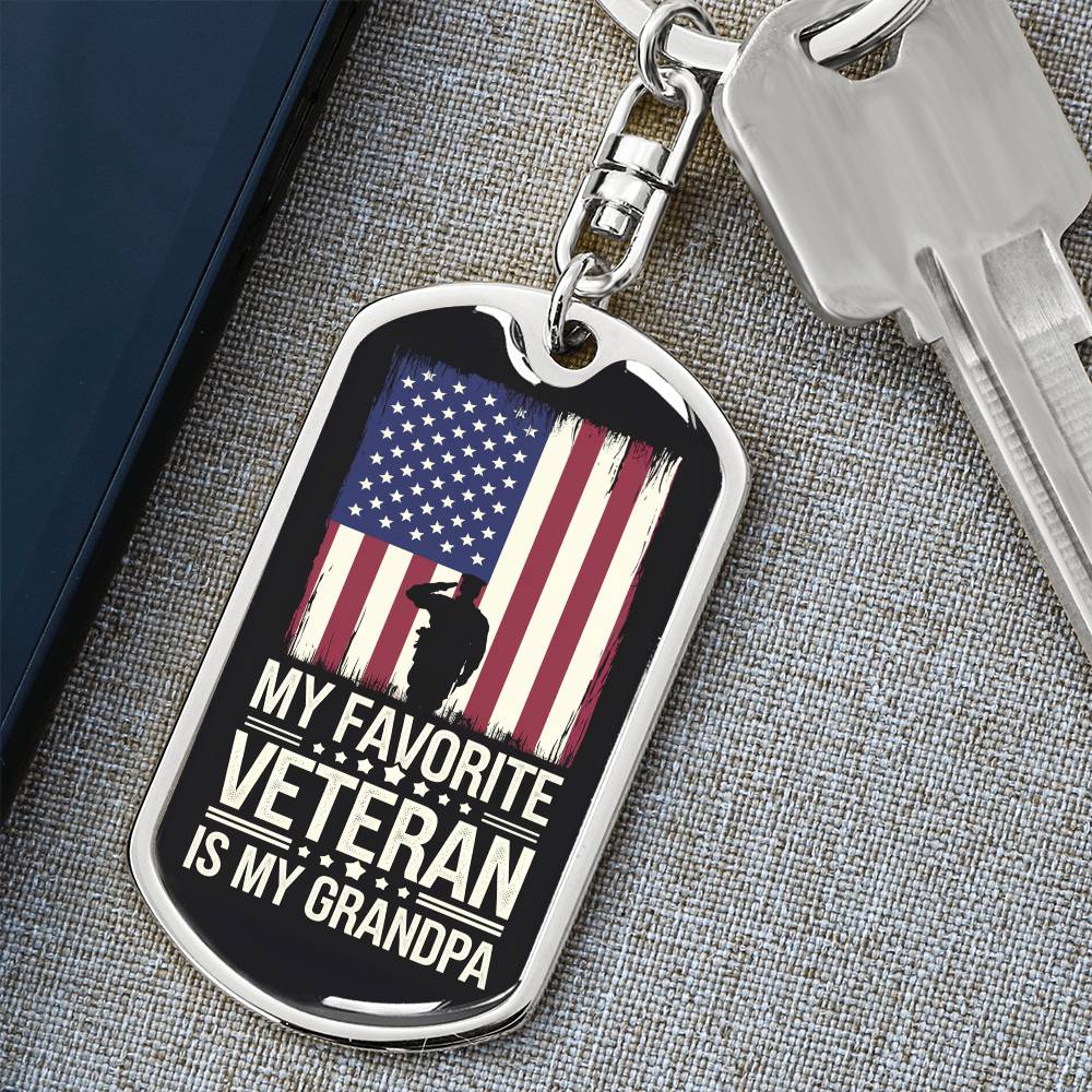 My Favorite Veteran is My Grandpa Dog Tag