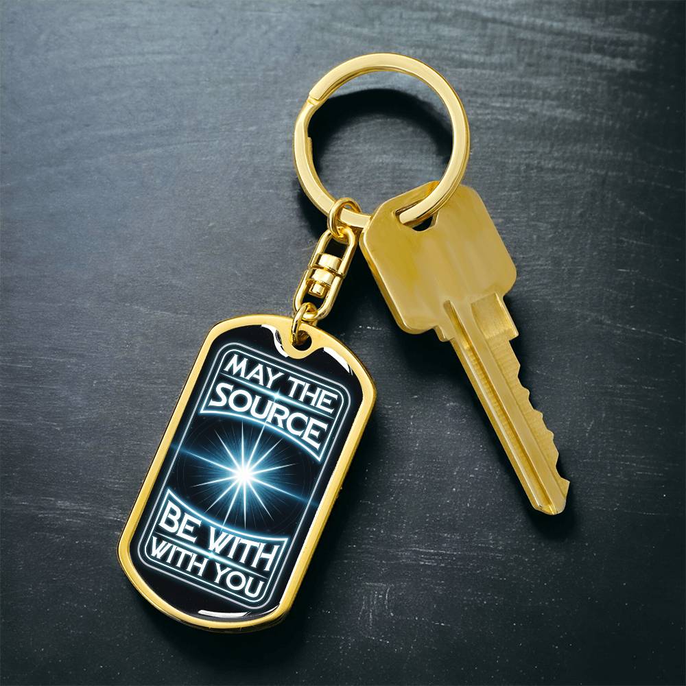 May The Source be With You Keychain Dog Tag