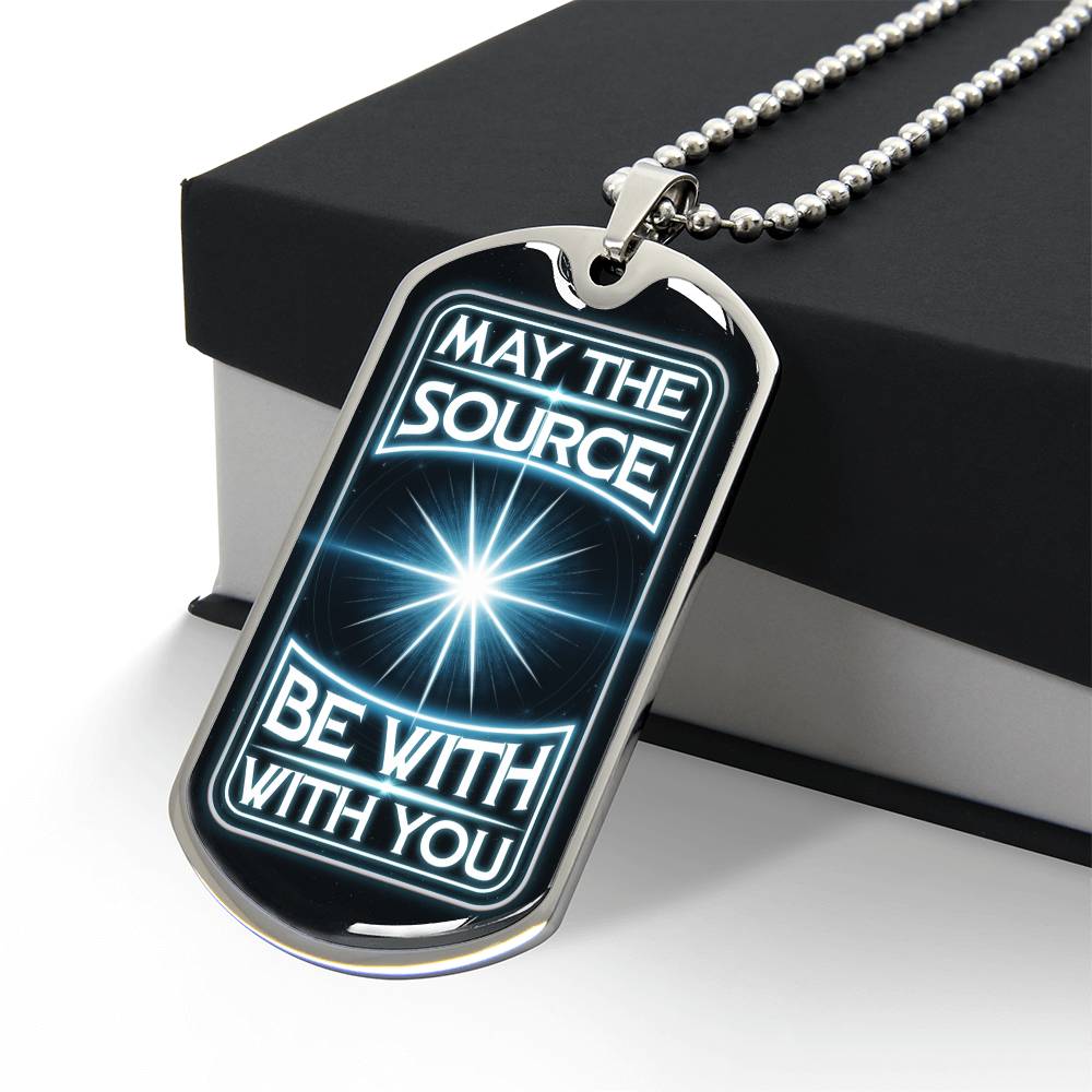 May The Source Be With You Dog Tag Necklace