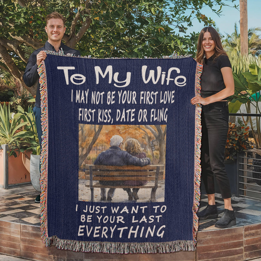 To My Wife Woven Blanket