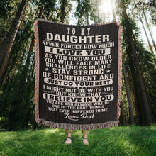 Load image into Gallery viewer, To My Daughter Woven Blanket
