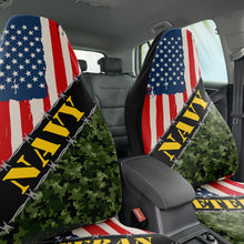 Load image into Gallery viewer, Navy Veteran Car Seat Covers Free Shipping in the USA
