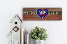 Load image into Gallery viewer, Marine Veteran Wooden Sign
