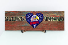 Load image into Gallery viewer, Marine Veteran Wooden Sign
