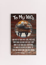 Load image into Gallery viewer, To My Wife I Just Want to be Your Last Everything Round Wooden Gift
