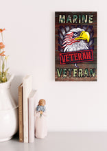 Load image into Gallery viewer, Marine Veteran Wooden Sign
