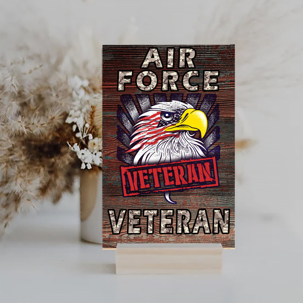 Air Force Veteran Wooden Sign