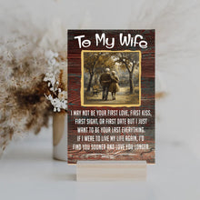 Load image into Gallery viewer, To My Wife I Just Want to be Your Last Everything Round Wooden Gift Wall Art Decor
