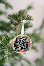 Load image into Gallery viewer, My Favorite Grandchild Gave me this Sweet Christmas Ornament
