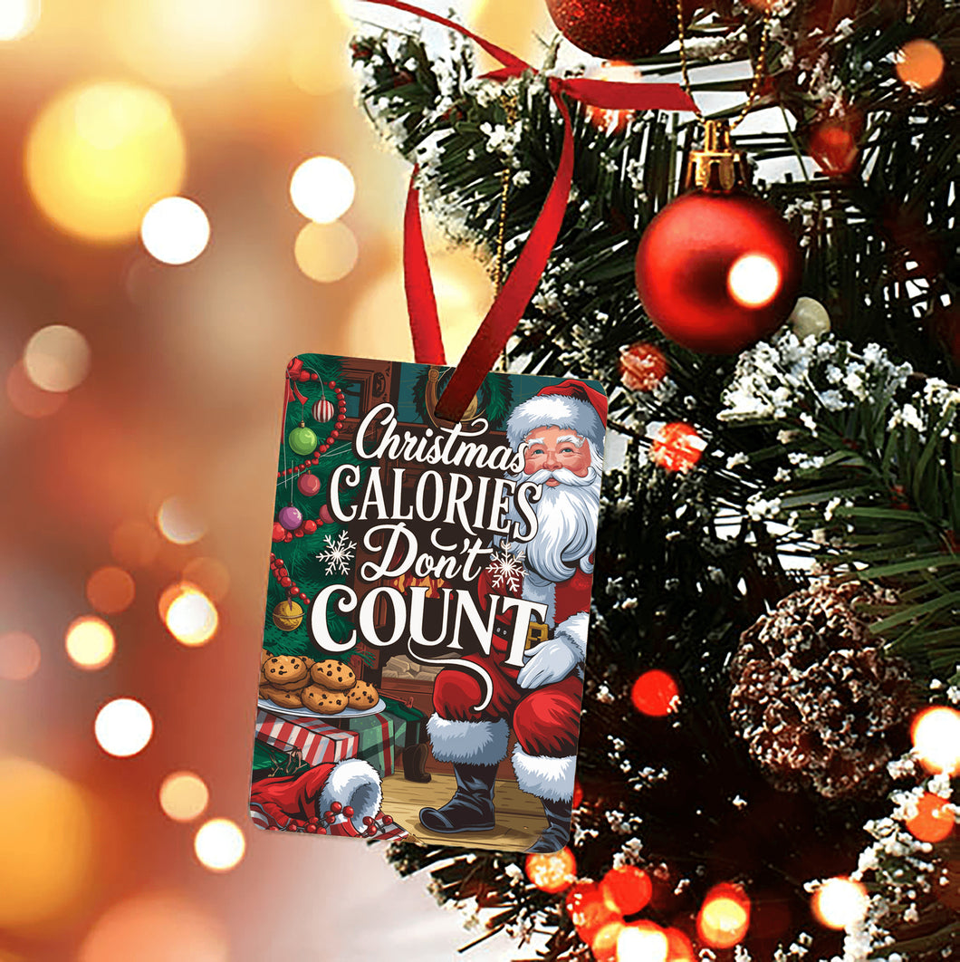 Christmas Calories Don't Count Ornament Santa